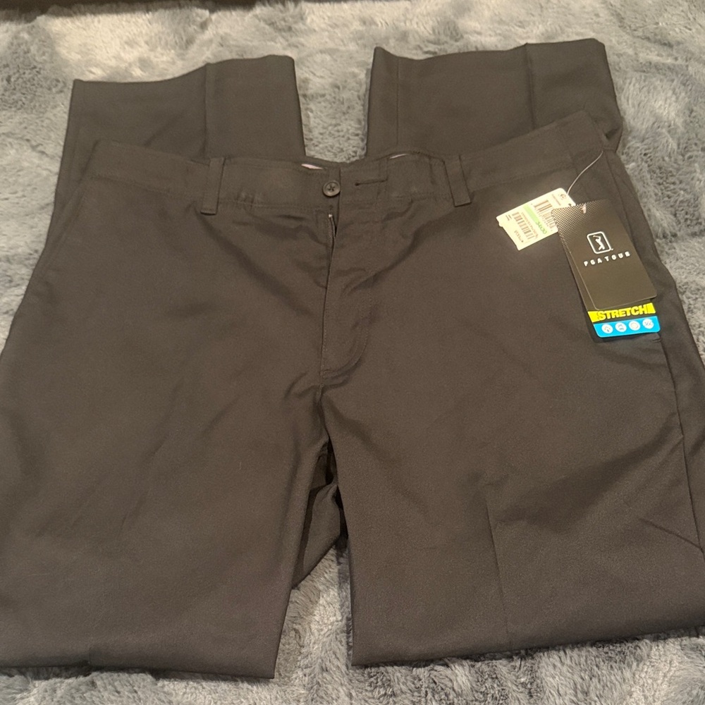 Men's Black Stretch PGA Tour Pants NEW 34/30
